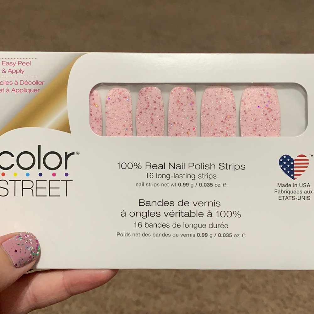 Color a street nail strips- Pink Warrior
